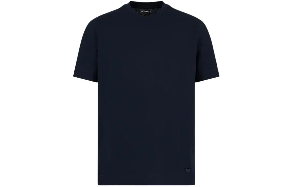 Футболка с вышитым логотипом Emporio Armani Marine Blue
