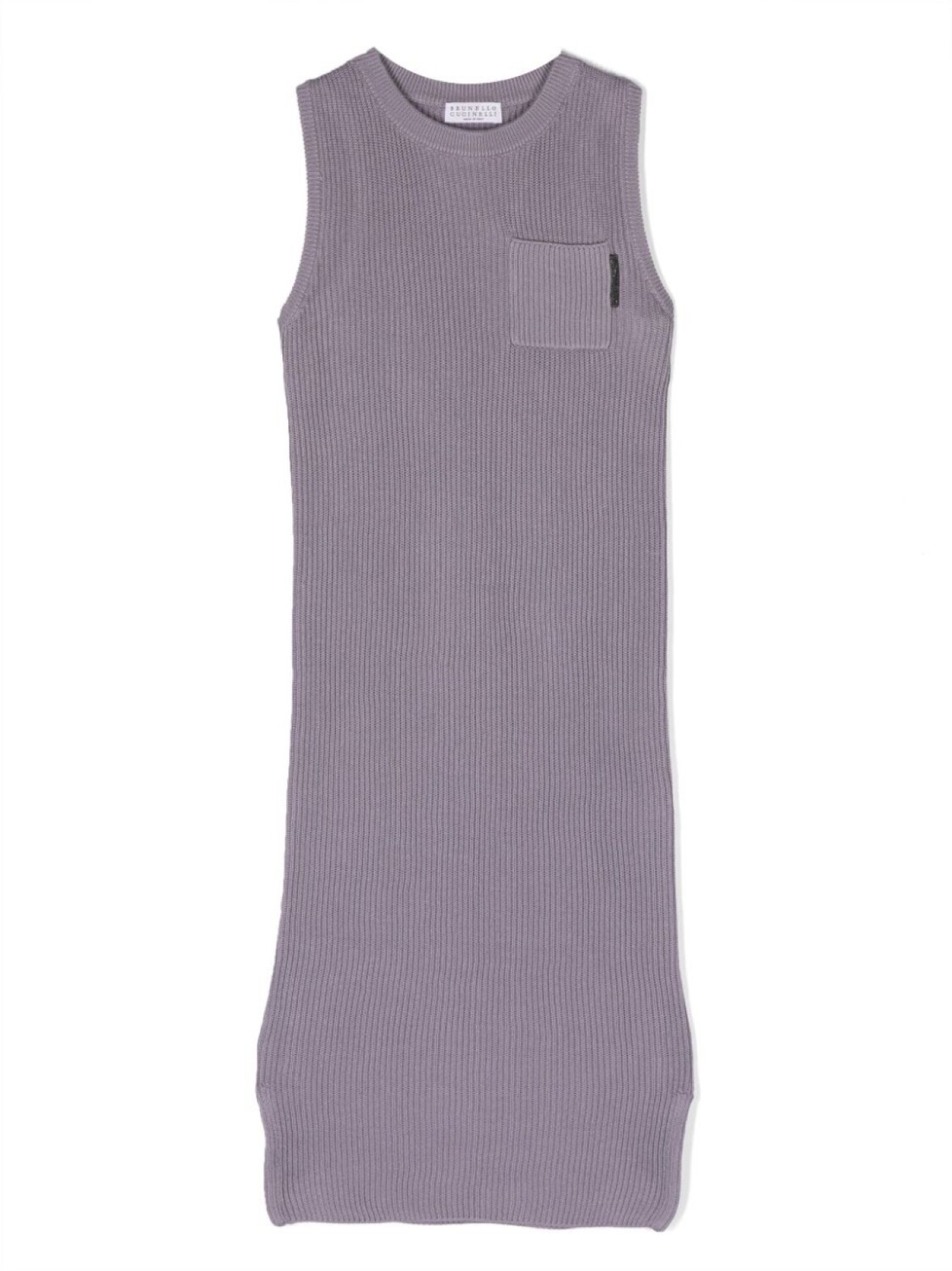

Brunello Cucinelli Kids трикотажное платье без рукавов, фиолетовый
