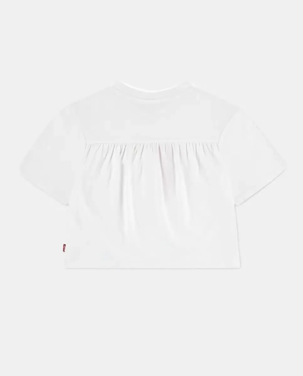 Топ с открытыми плечами с клубникой от Levi's, белый — фото 2