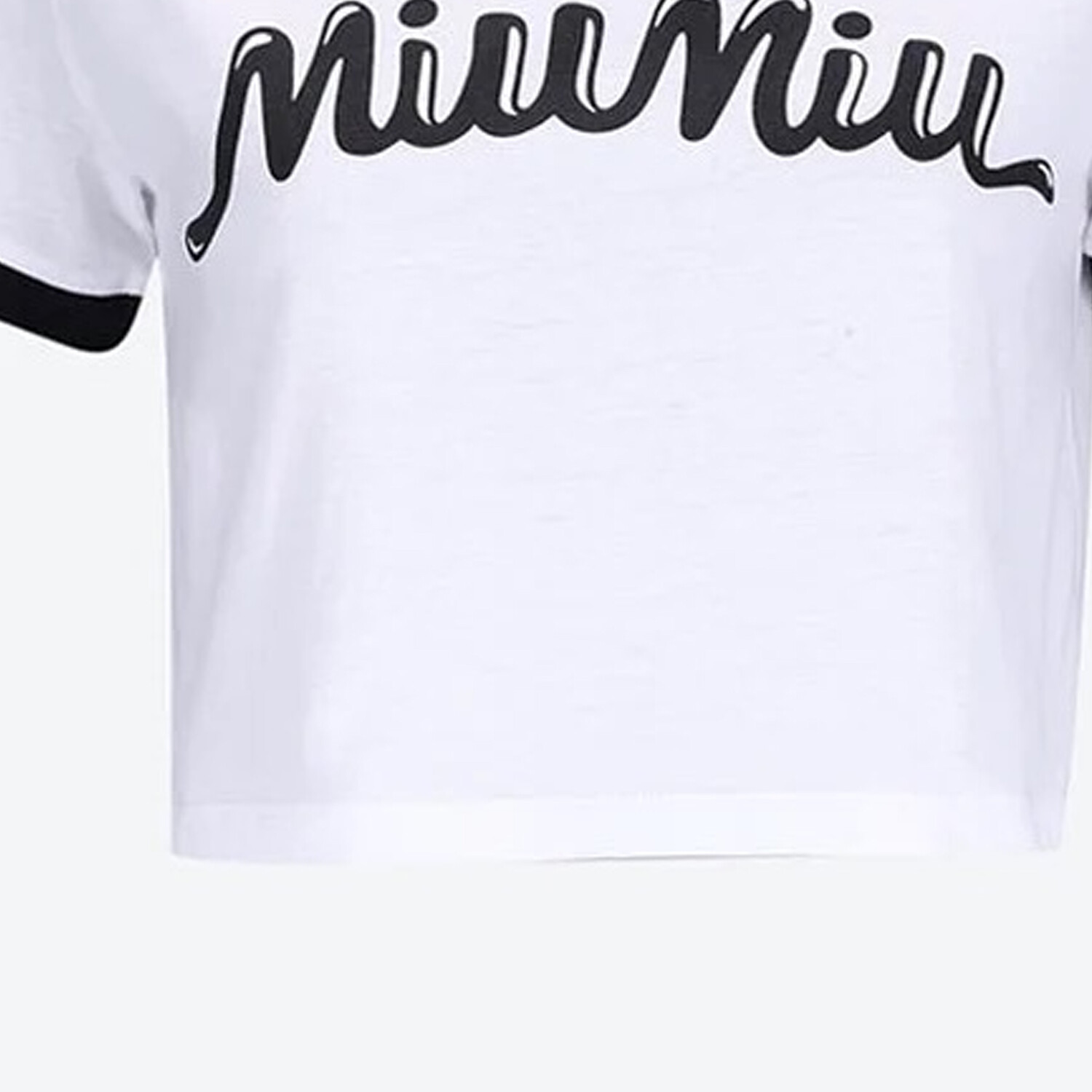 Футболка женская Miu Miu укороченная, белый — фото 4
