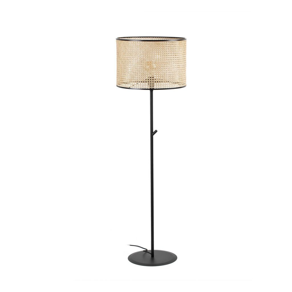 

Торшер Faro Mambo Черный Абажур из ротанга Ø450*313*Ø