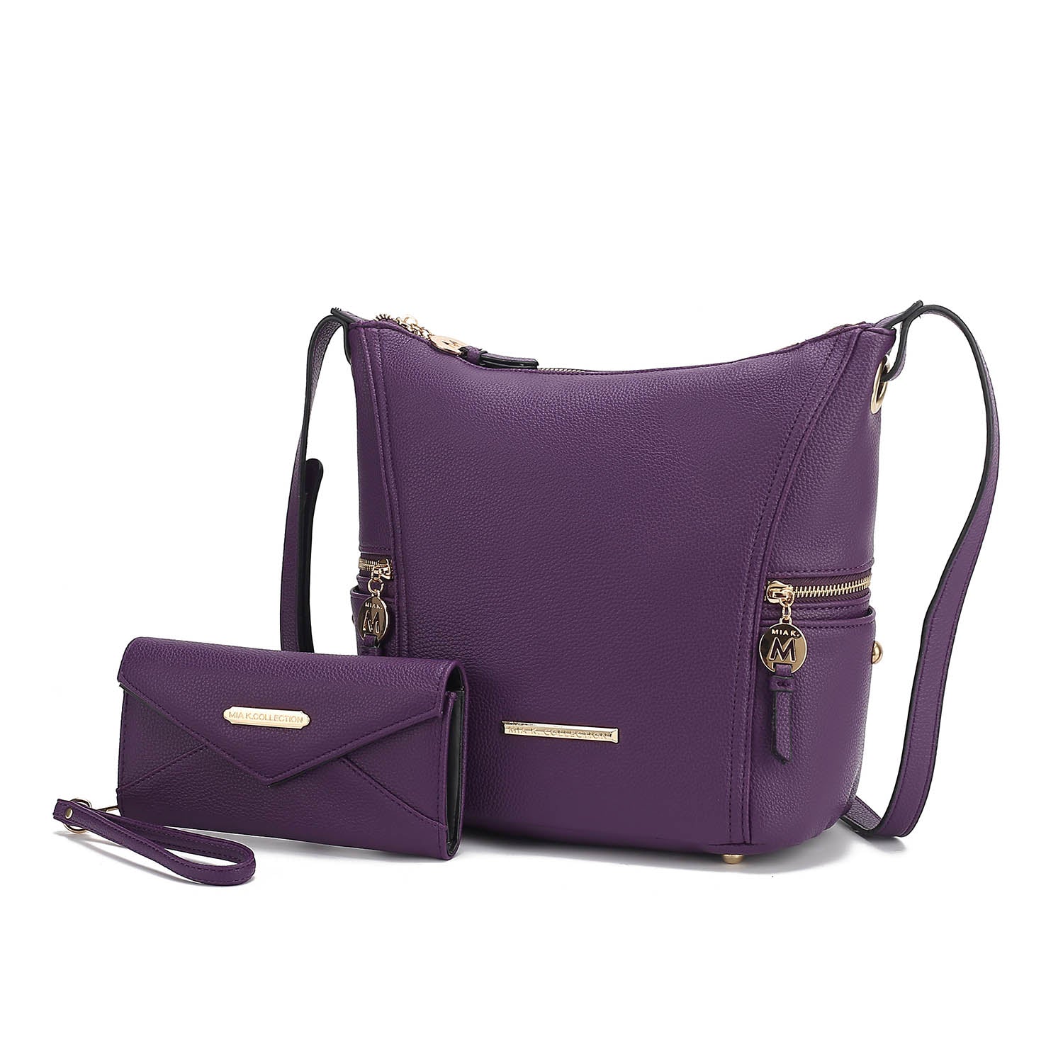 

Сумка-хобо Lux с кошельком - 2 шт MKF Collection By Mia K., фиолетовый