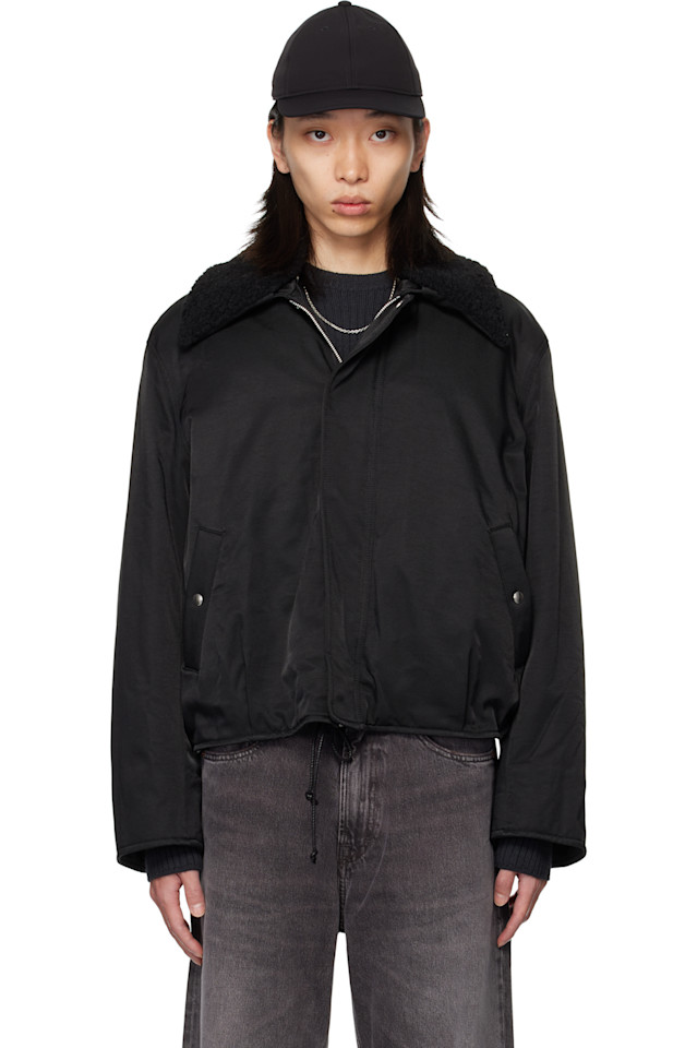 

Our Legacy Черная куртка-бомбер "Туз"