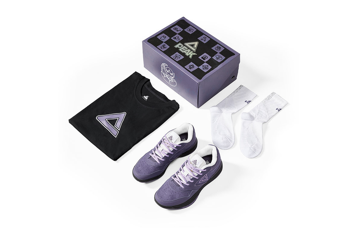 

PEAK Taichi 910BB амортизирующие износостойкие легкие низкие баскетбольные кроссовки мужские Purple Lobster