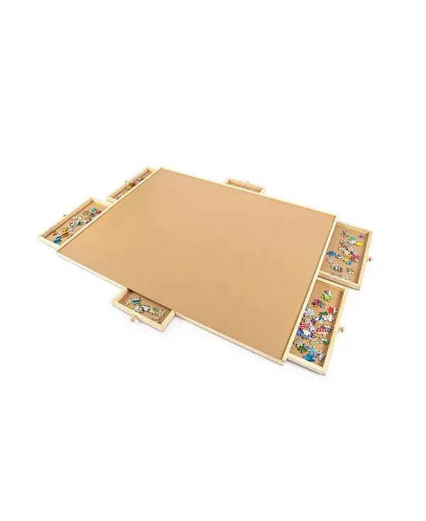 

Деревянный стол-пазл | система хранения пазлов | 35 x 2 x 28 дюймов Shantou South Toys Factory, beige/khaki