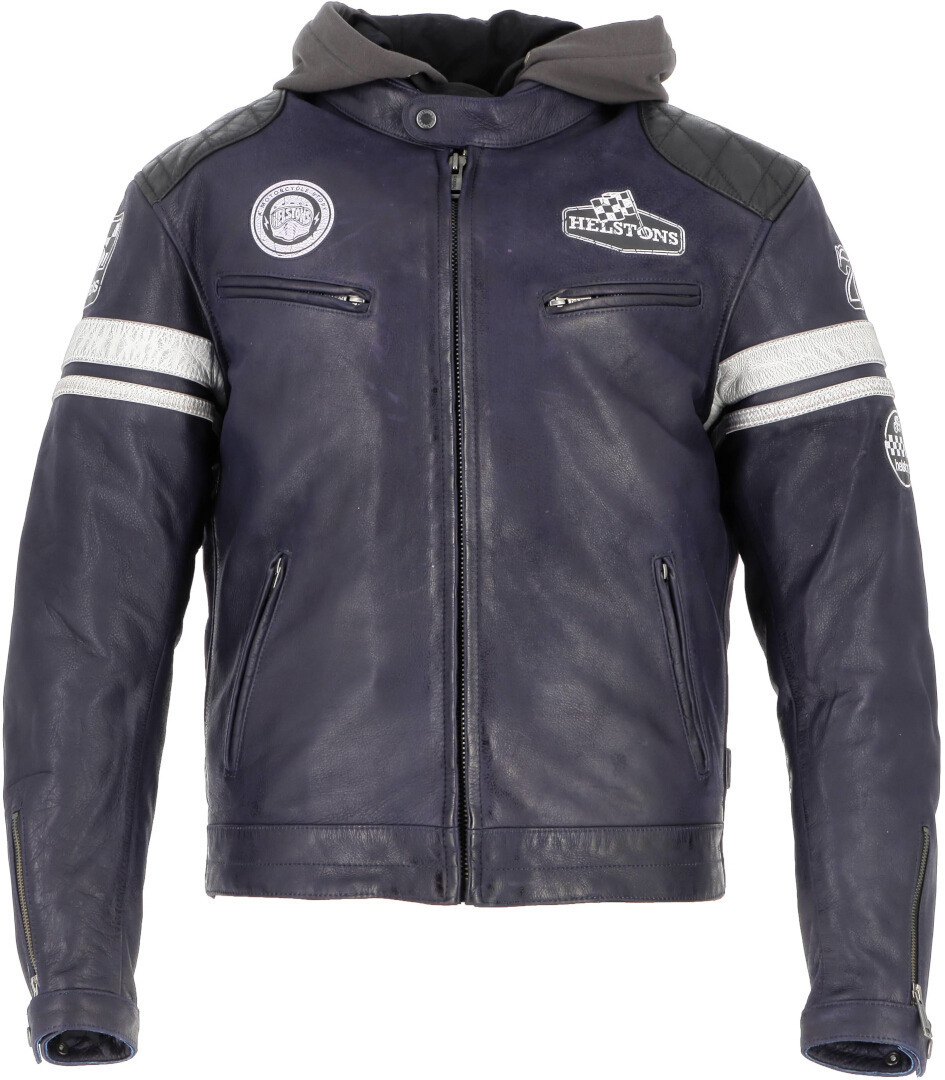 Кожаная мотоциклетная куртка helston's riposte Helstons, Dark Blue ...