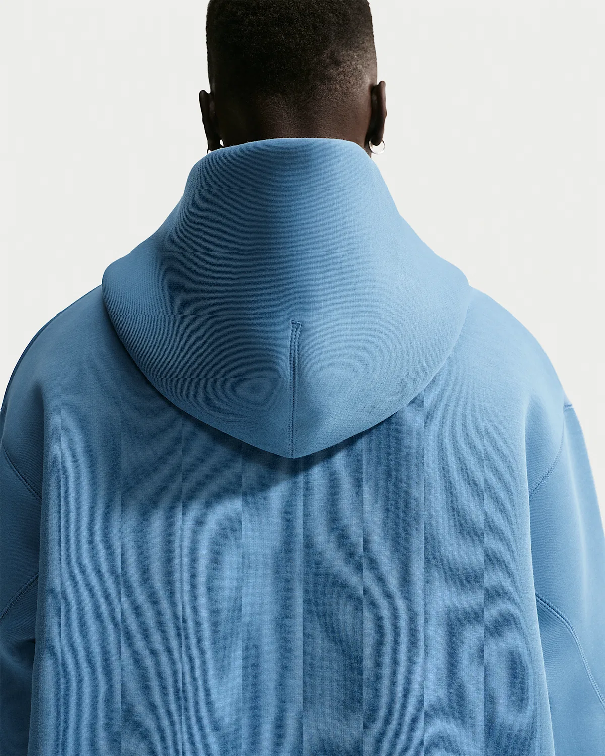 Мужская флисовая худи на молнии Nike Tech, Work Blue/Black — фото 2