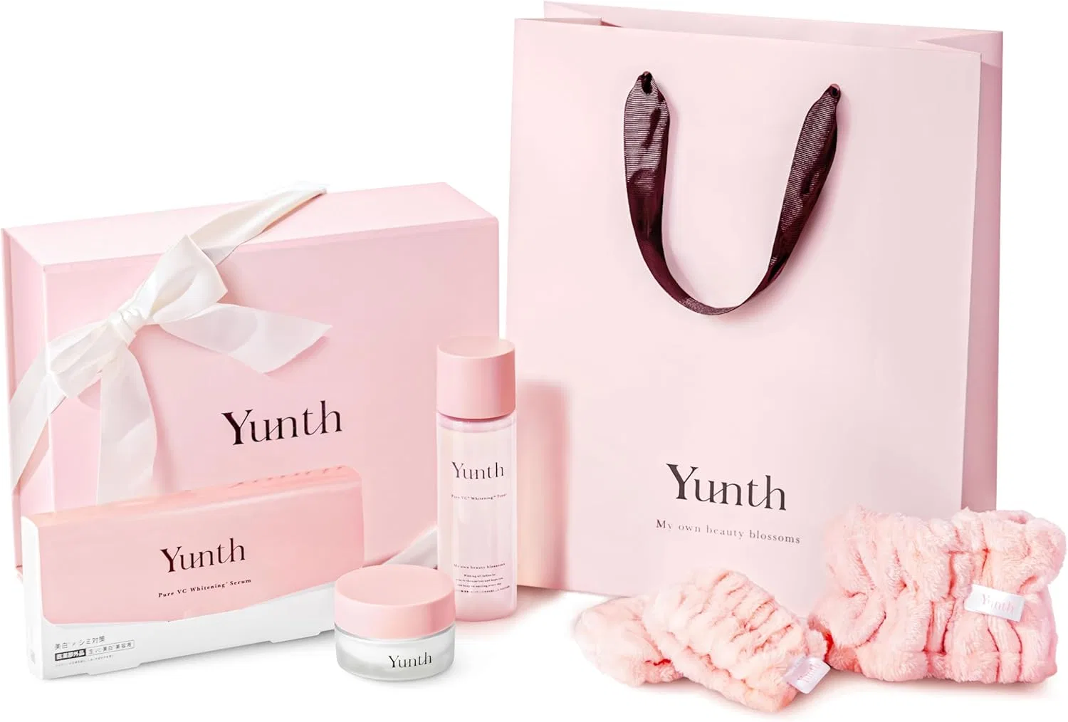 Набор для ухода за кожей Classic Skin Care 5-Piece Set Yunth сыворотка, лотон, крем, повязка для волос, браслет
