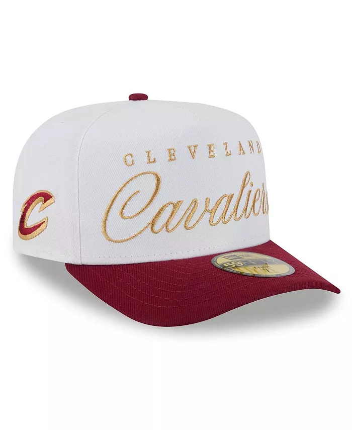 

Мужская бело-бордовая шапка Cleveland Cavaliers 2025 NBA Draft A-Frame 59FIFTY с посадкой по голове New Era