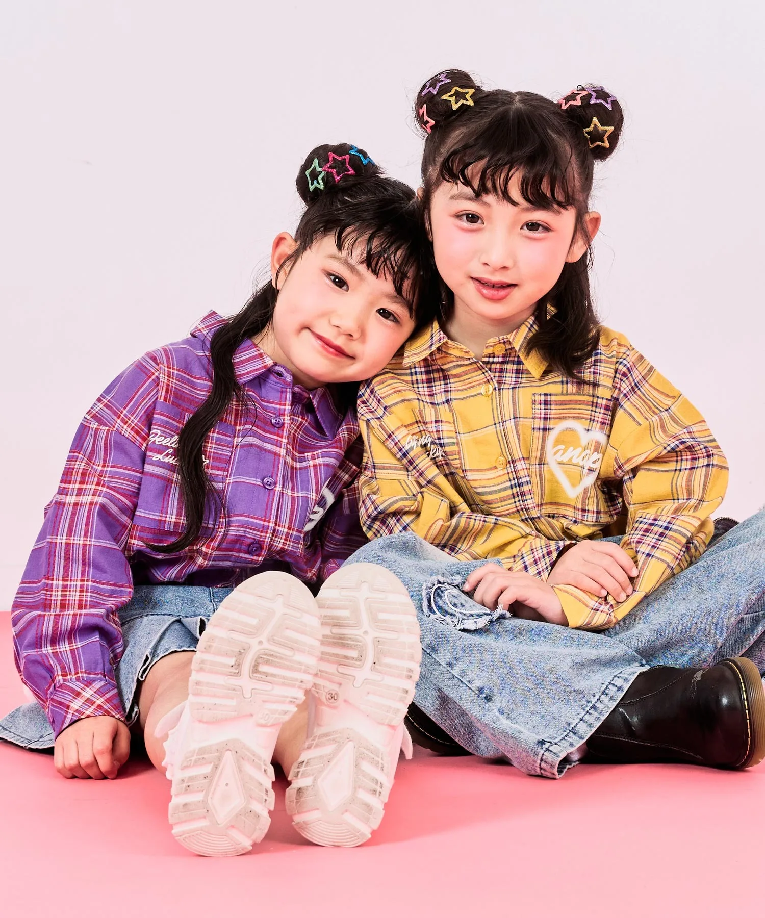 Детская рубашка кроп с принтом в клетку ANAP kids красная — фото 2