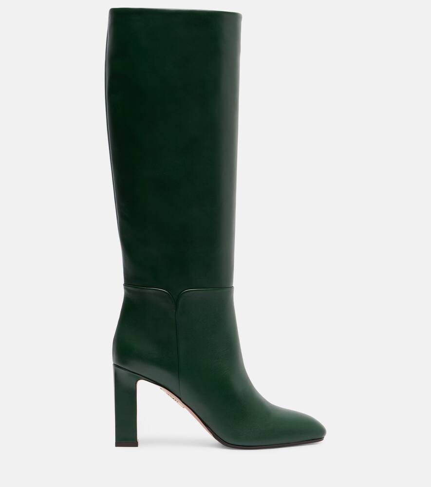 Ботфорты Sellier 85 из кожи Aquazzura, English Green — фото 4