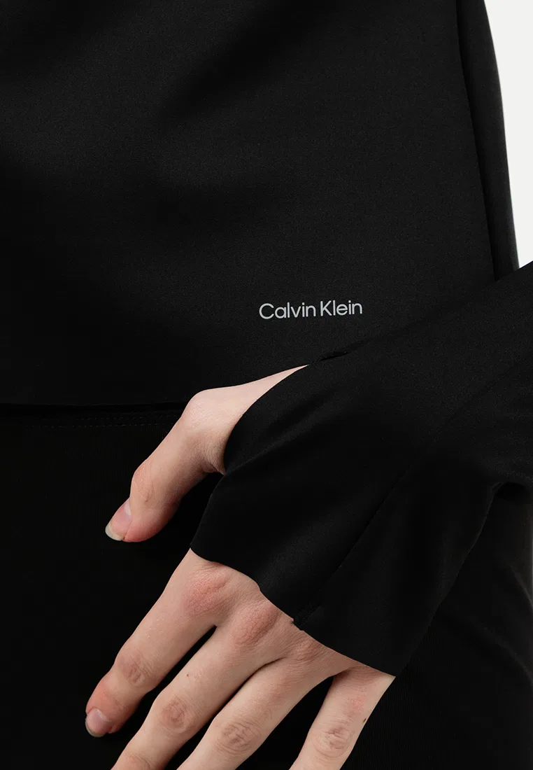 Топ-корсет, молния, Calvin Klein Sport, черный — фото 3