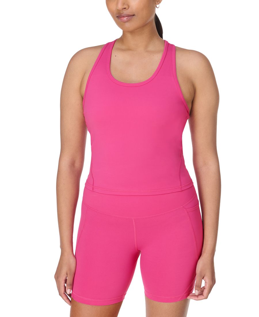

Женская укороченная майка средней высоты Power Sweaty Betty, Fuchsia Pink