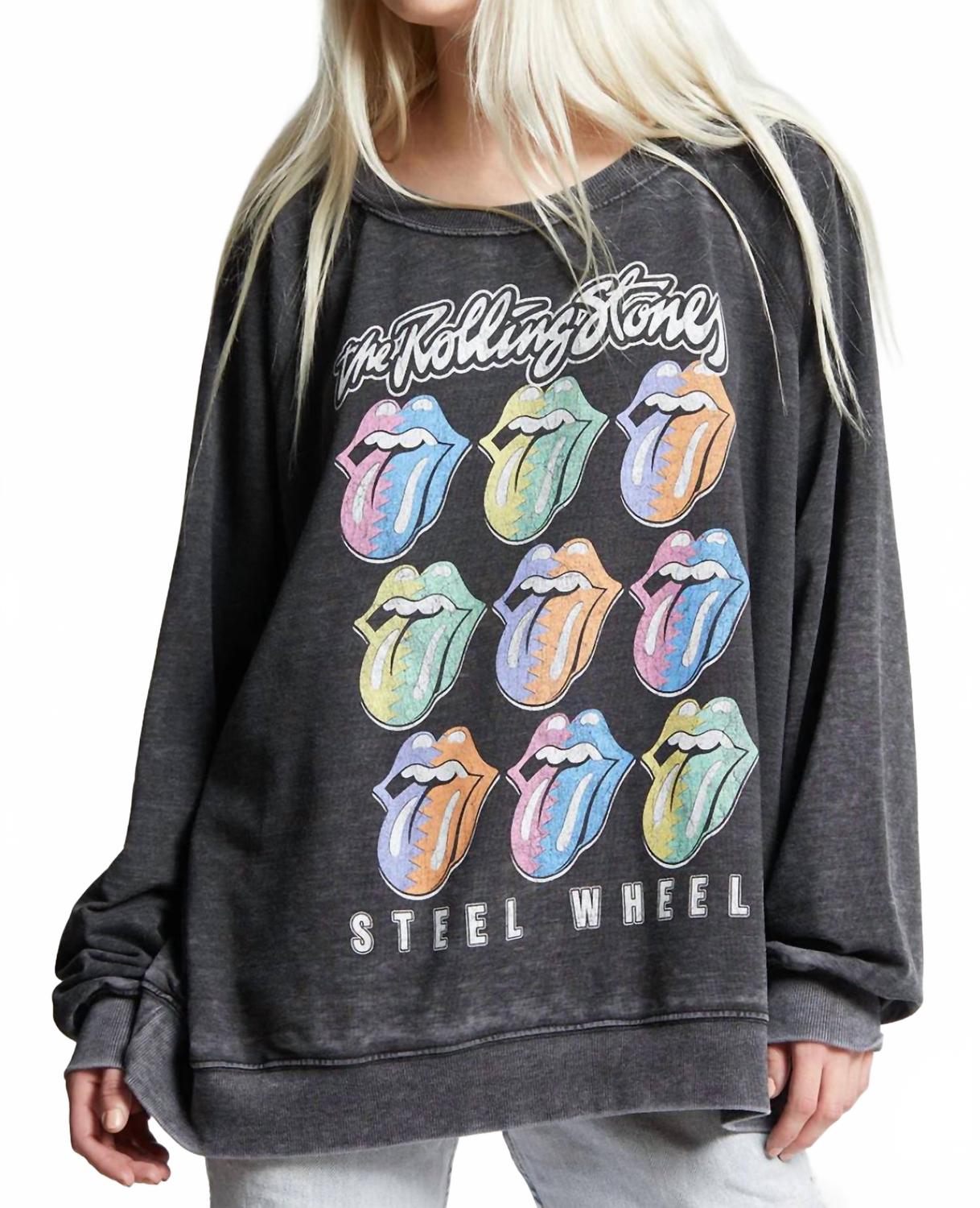 

Свитшот Rolling Stones Steel Wheels черный Recycled Karma