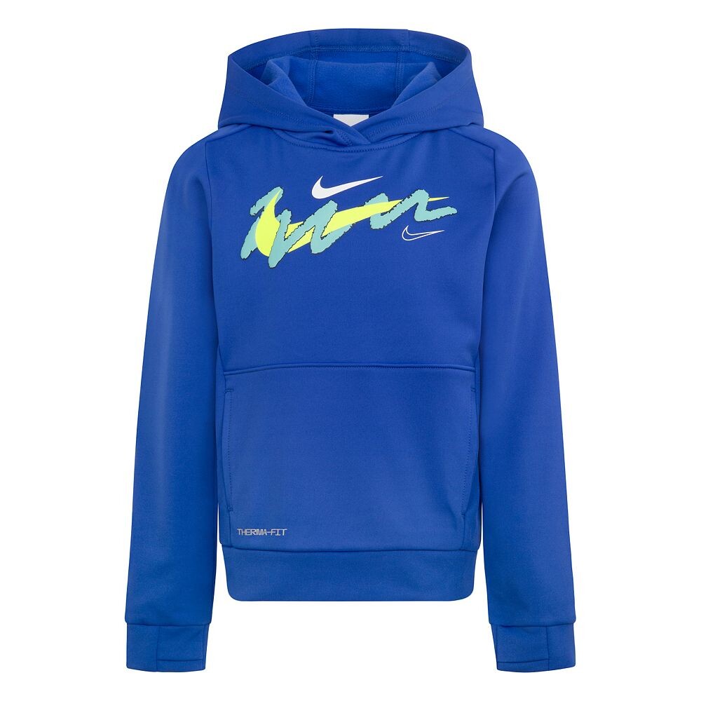 

Пуловер с худи Nike Therma-FIT для мальчиков 4–7 лет, цвет Royal Blue