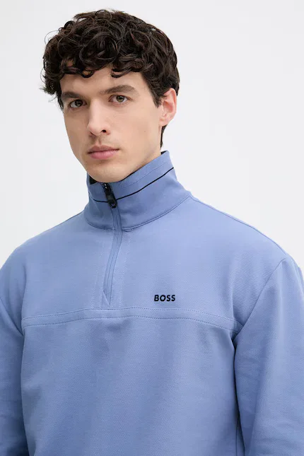 Худи BOSS Green, синий — фото 4
