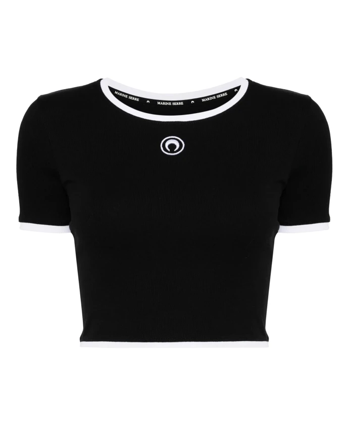 

Топ с вышивкой в виде луны Marine Serre, черный