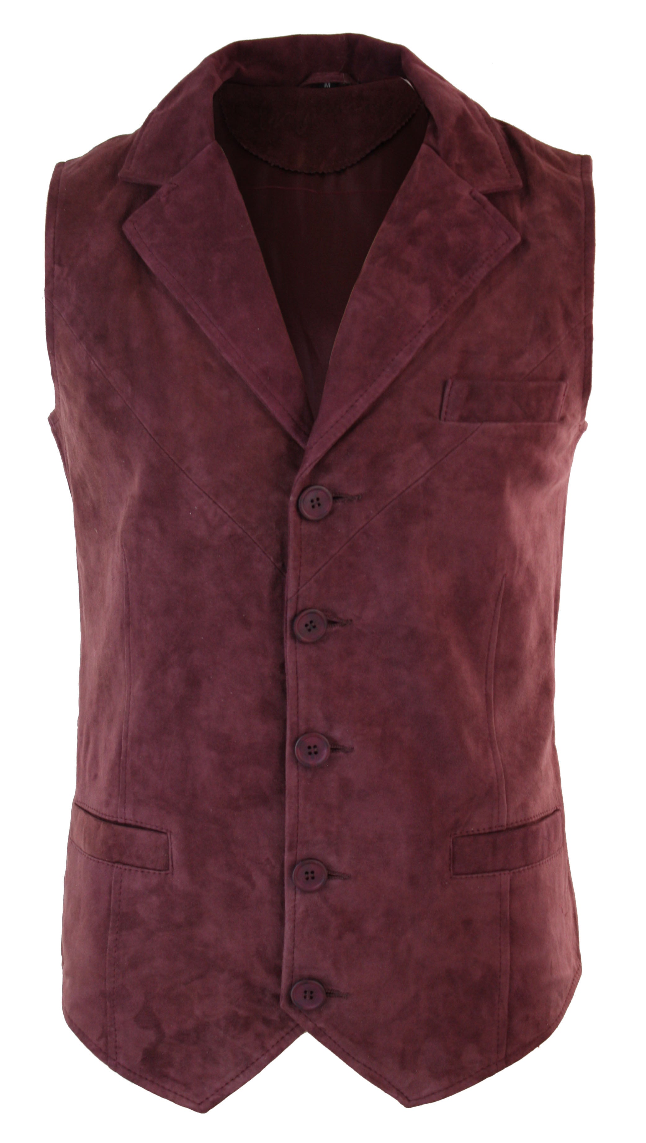 

Жилет из замши и кожи TruClothing, цвет burgundy