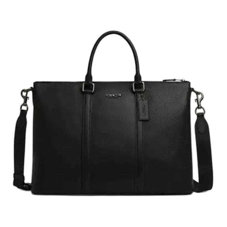 

COACH Кожаный портфель мужской большой черный