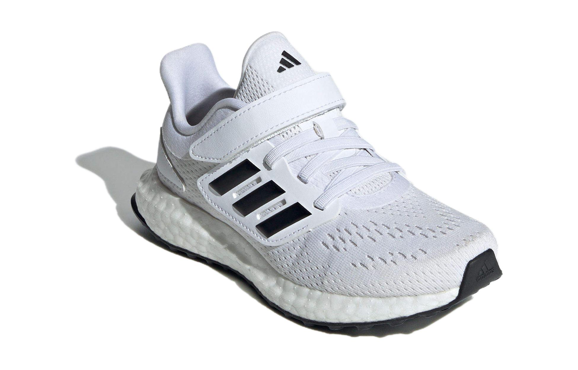 Кроссовки для бега Pure Boost Cushioning, износостойкие, легкие, с низким верхом, с амортизацией, детские Adidas, белый/черный — фото 3