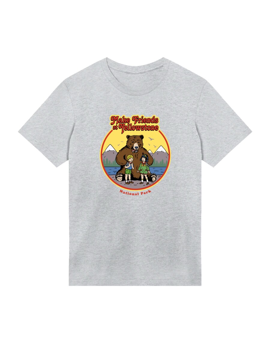 

Рубашка F4NT4STIC US National Parks Make Friends At Yellowstone, Mottled Grey