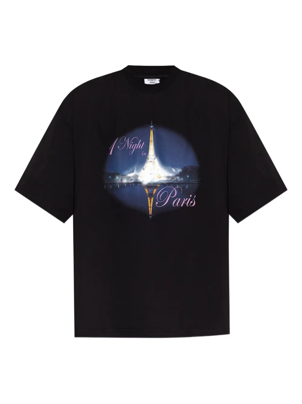 

Футболка с принтом Eiffel Tower VETEMENTS, черный