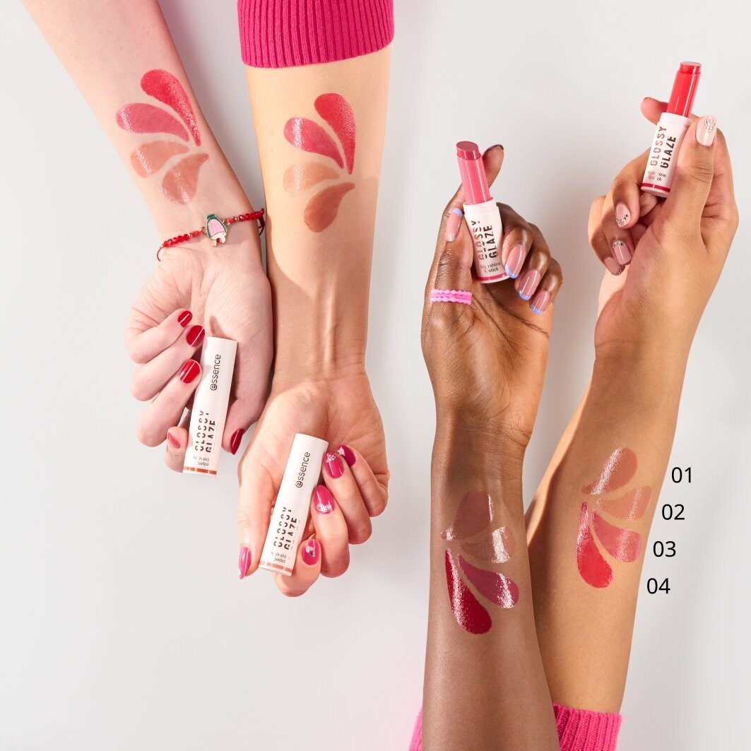 Помада для губ glossy glaze high shine Essence, 03 - pink things up, вес 1.9 гр. — фото 4