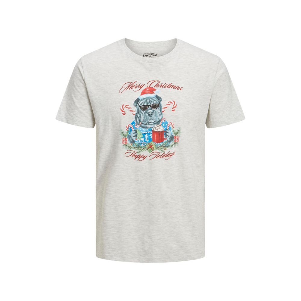 

Серая хлопковая футболка Jack & Jones