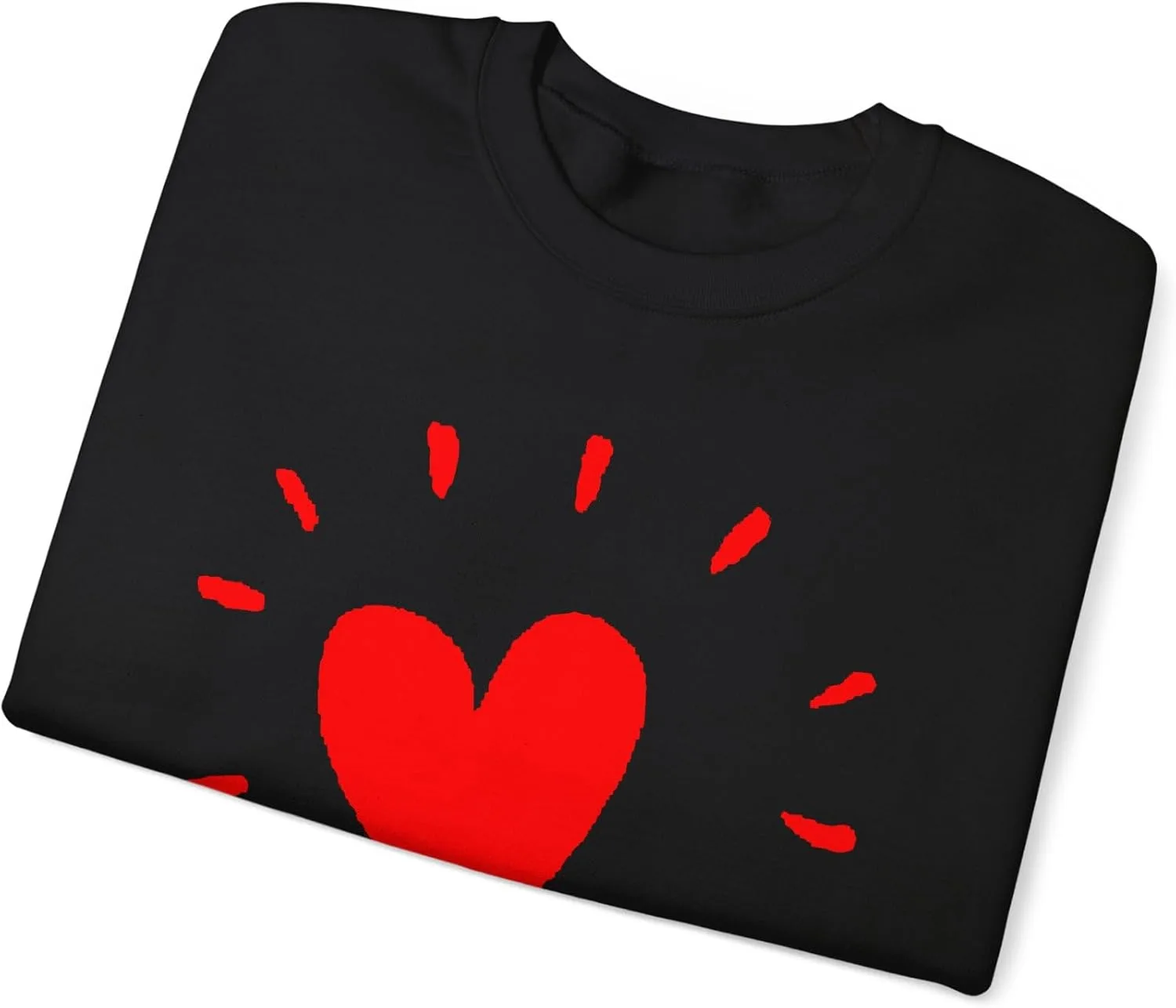 Свитшот с ручной росписью сердца, Unisex Cotton Shirt — фото 2