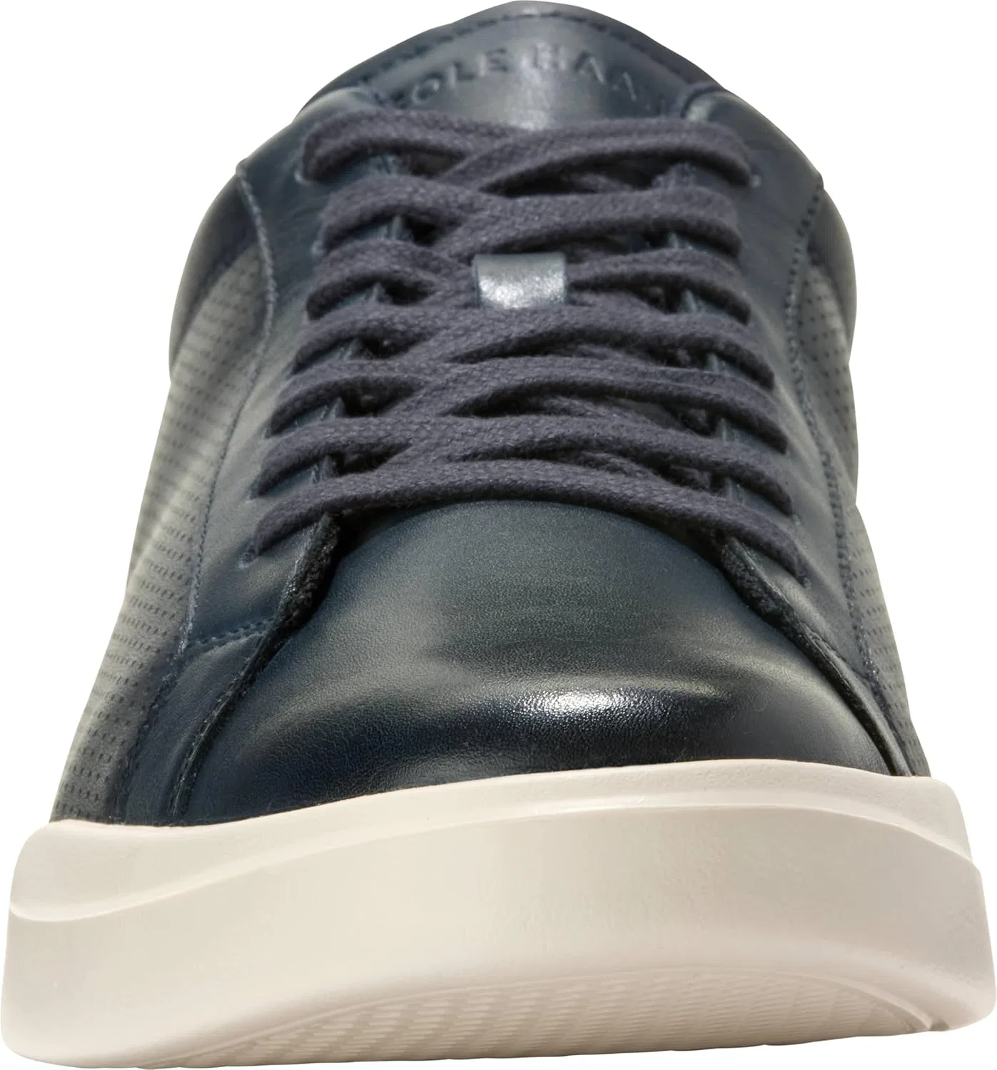 Мужские кроссовки Cole Haan Grand Crosscourt Modern с перфорированным носком и шнуровкой, легкие кожаные, Navy Blazer British Tan — фото 2