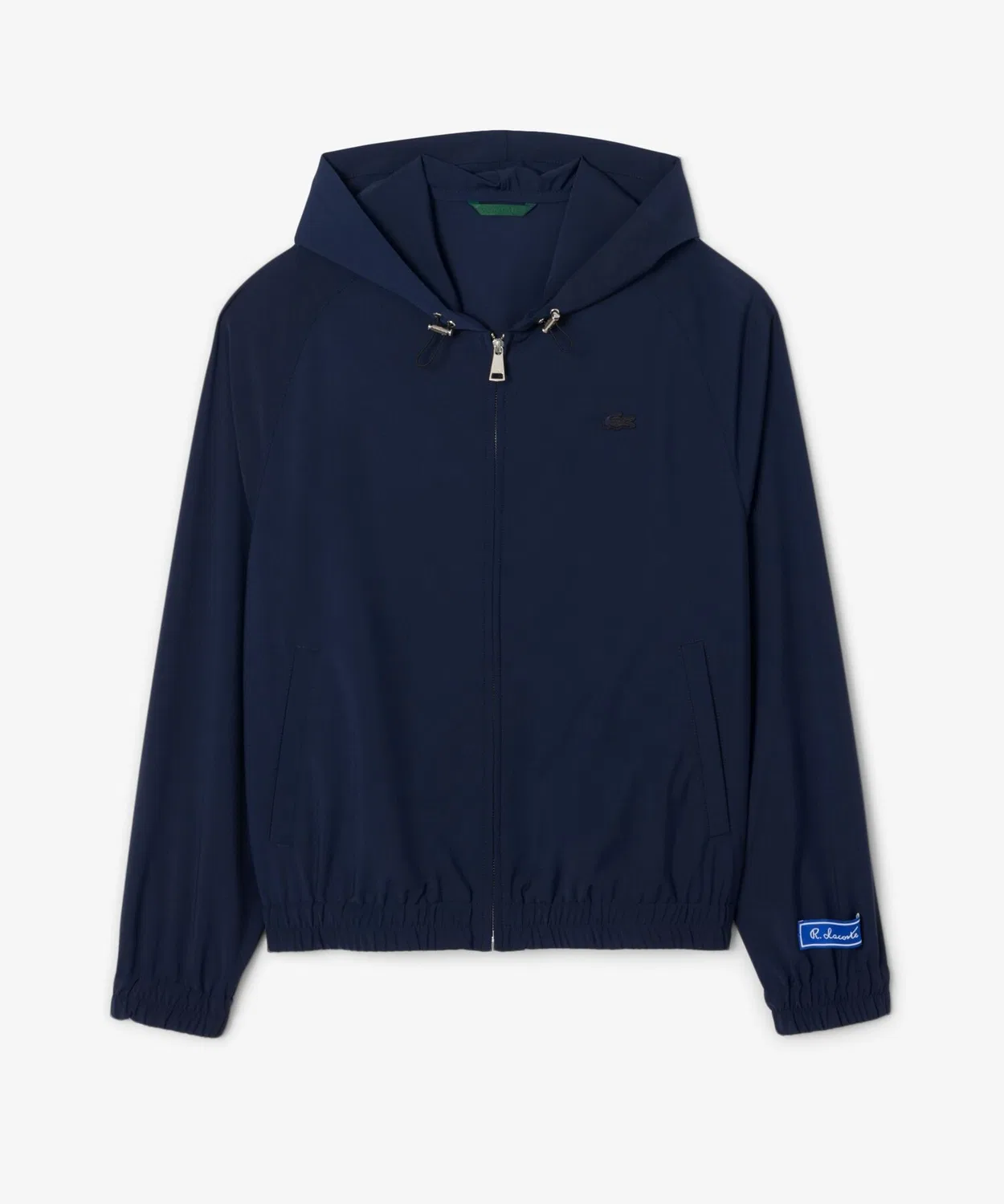 Куртка-бомбер Lacoste Синяя из шерстяного фланеля с молнией