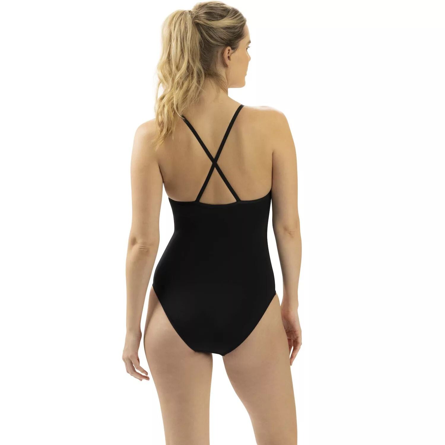 

Женский цельный купальник с перекрещивающимися бретелями и цветными блоками «Дельфин» Dolfin