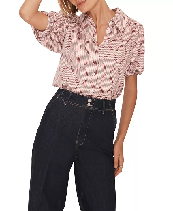 

Женская полосатая жаккардовая рубашка Mint Velvet, красный