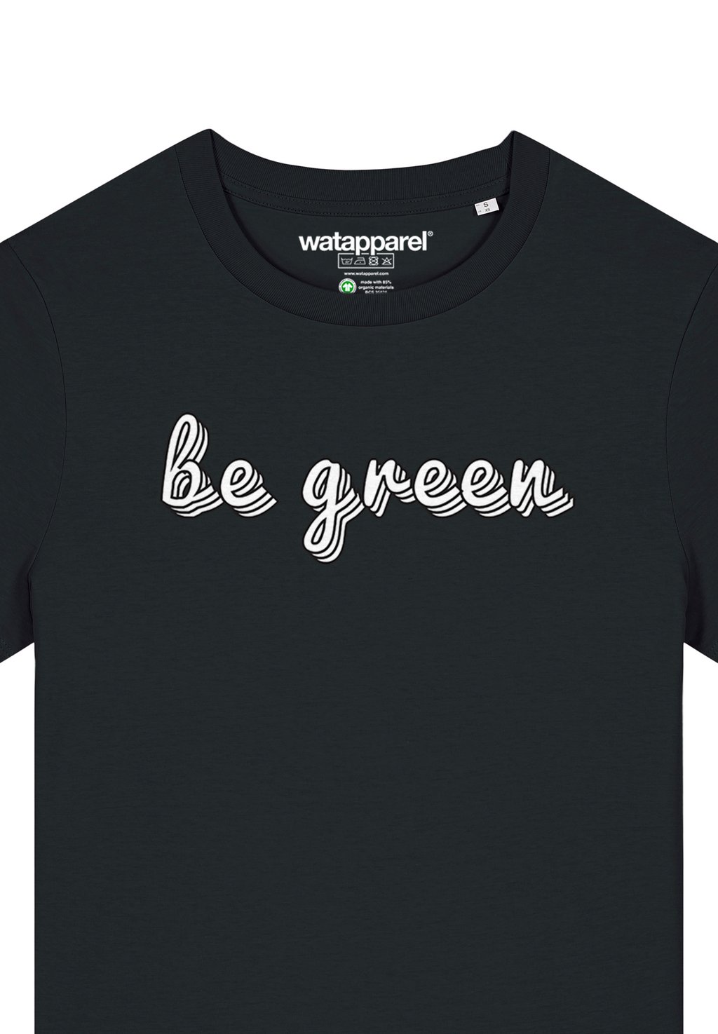 

Футболка с принтом BE GREEN watapparel, черный