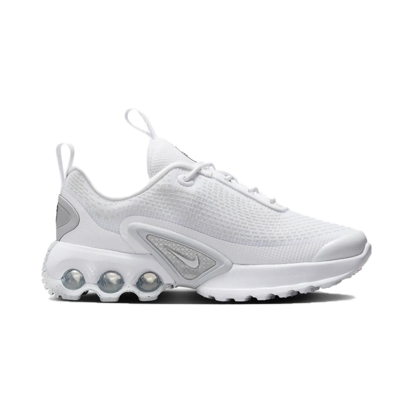 Кроссовки Nike Air Max Dn Kids Lifestyle Shoes PS Low-top White/White/Metallic Silver/White, белый — фото 2