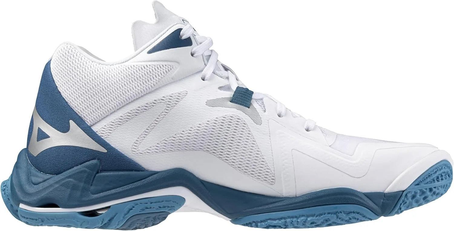 Унисекс кроссовки Mizuno Wave Lightning Z Mid, белый/синий