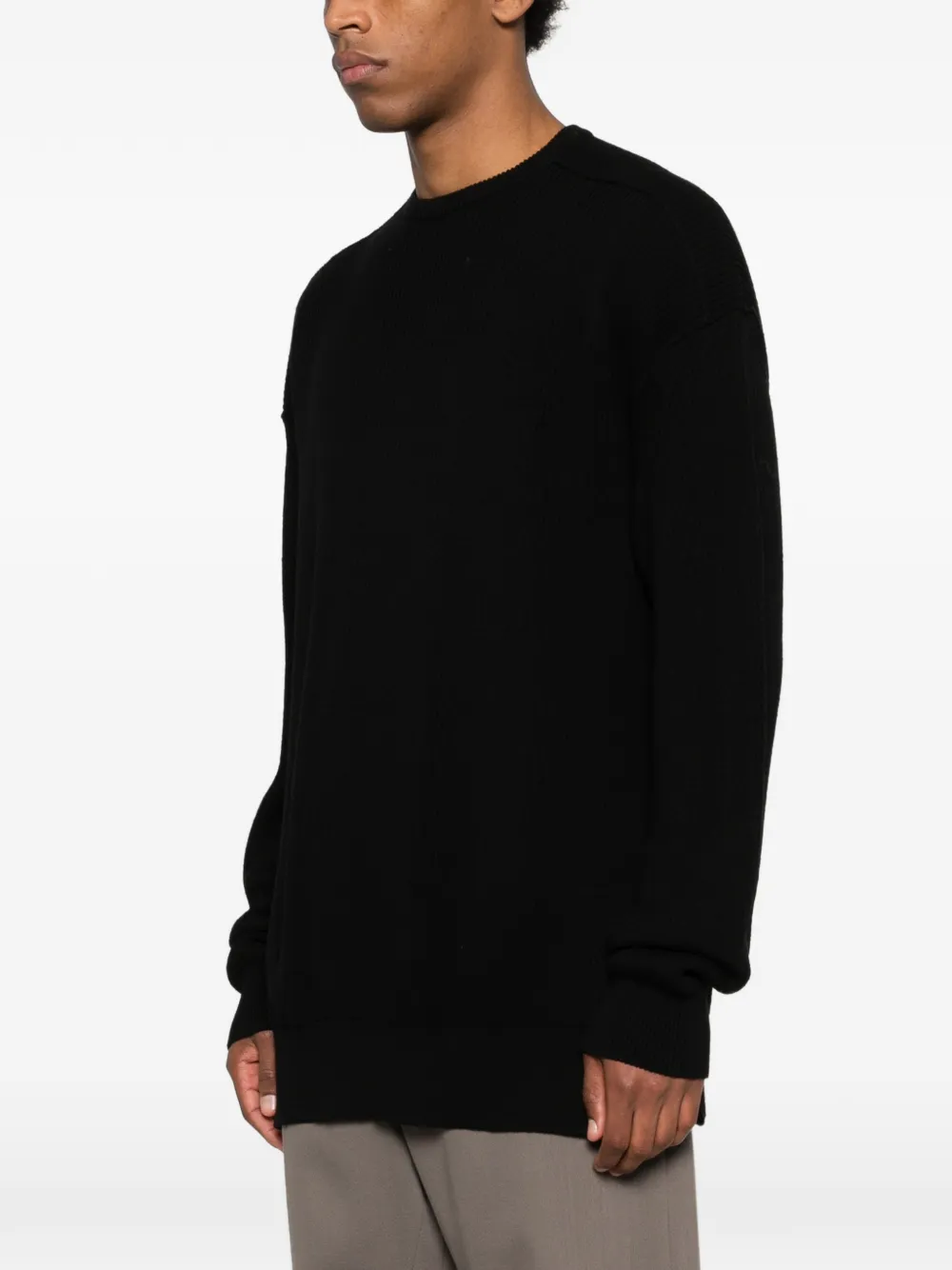 Джемпер Jumbo LS с круглым вырезом Rick Owens, черный — фото 3