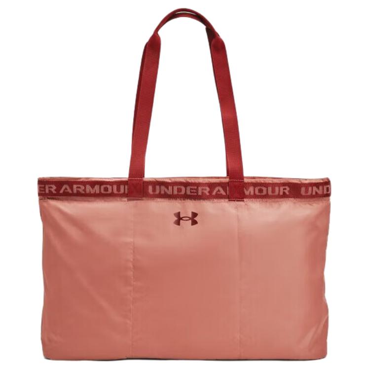 

Полиамидная сумка-шоппер, шоппер, дамская сумка, сумка через плечо розово- Under Armour, розово-красный