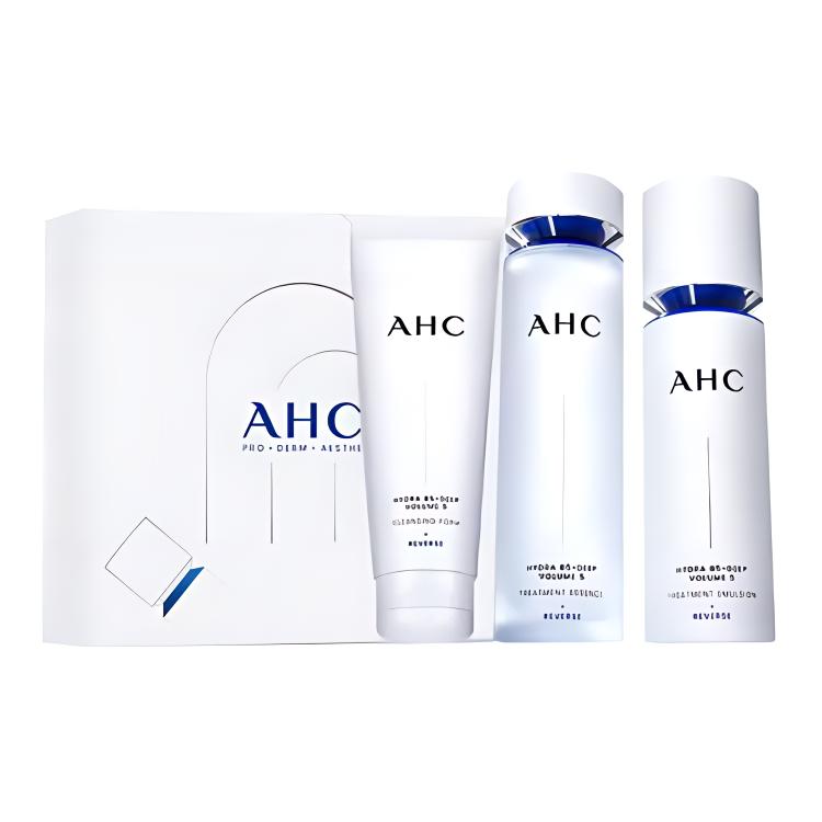 AHC Dewy Cleanser And Toner набор для ухода за кожей уменьшение морщин, подтяжка и увлажнение 130мл+100мл+100г A.H.C — фото 2