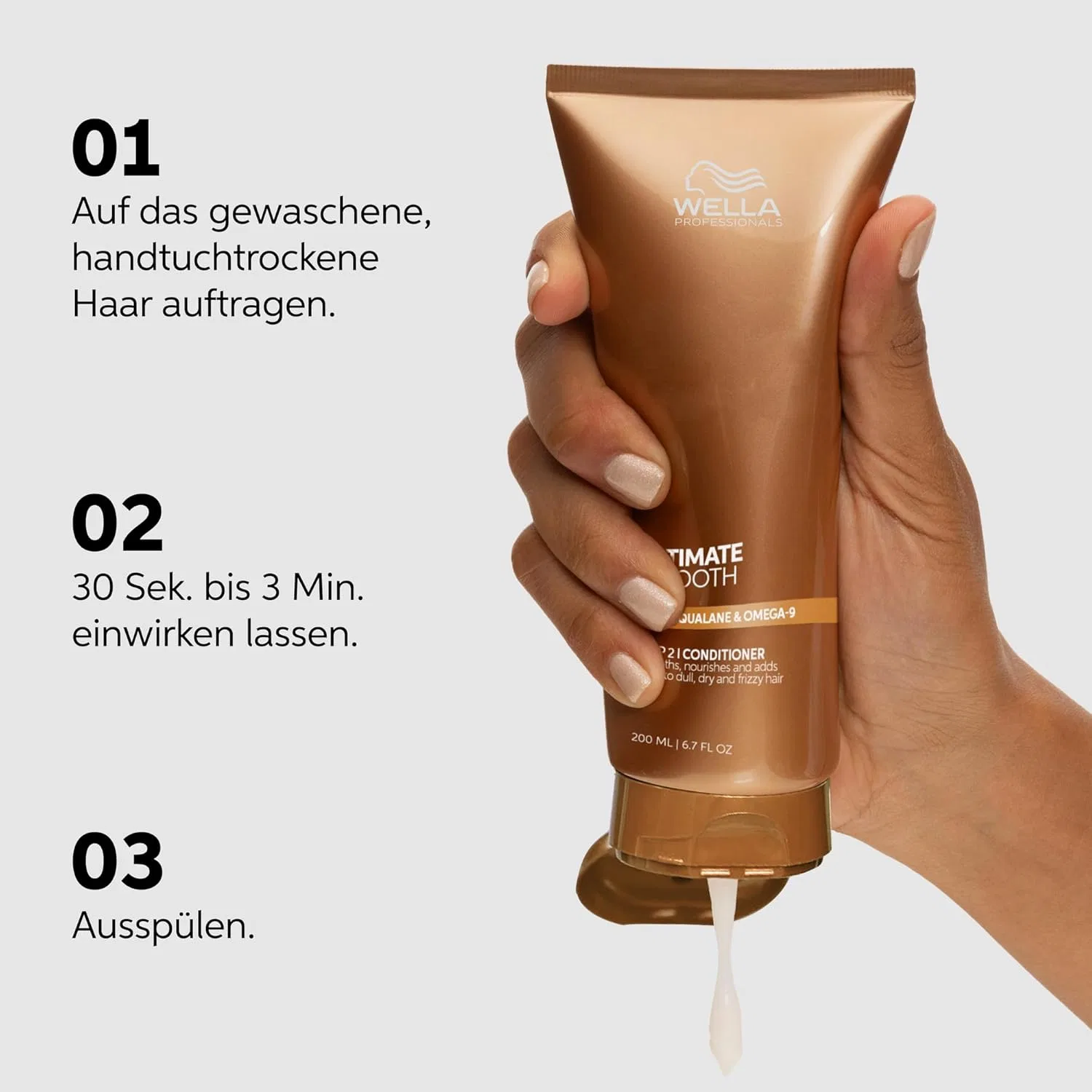 Питательный кондиционер Wella Professionals Ultimate Smooth со скваланом и омега-9, 200 мл Wella Professionals — фото 3