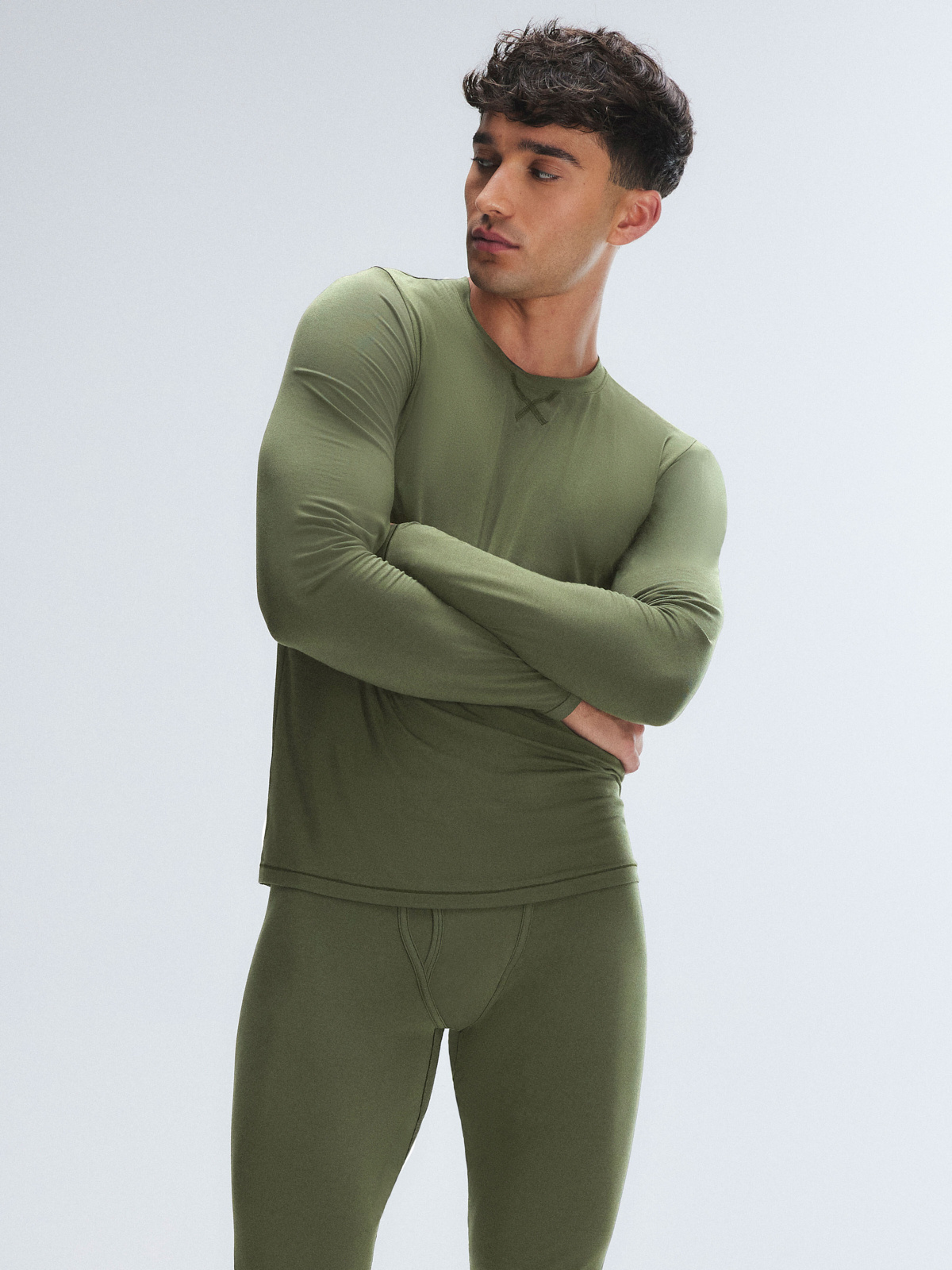 

Топ для сна Savage X Fenty Homme Base Long Sleeve, цвет Antique Green