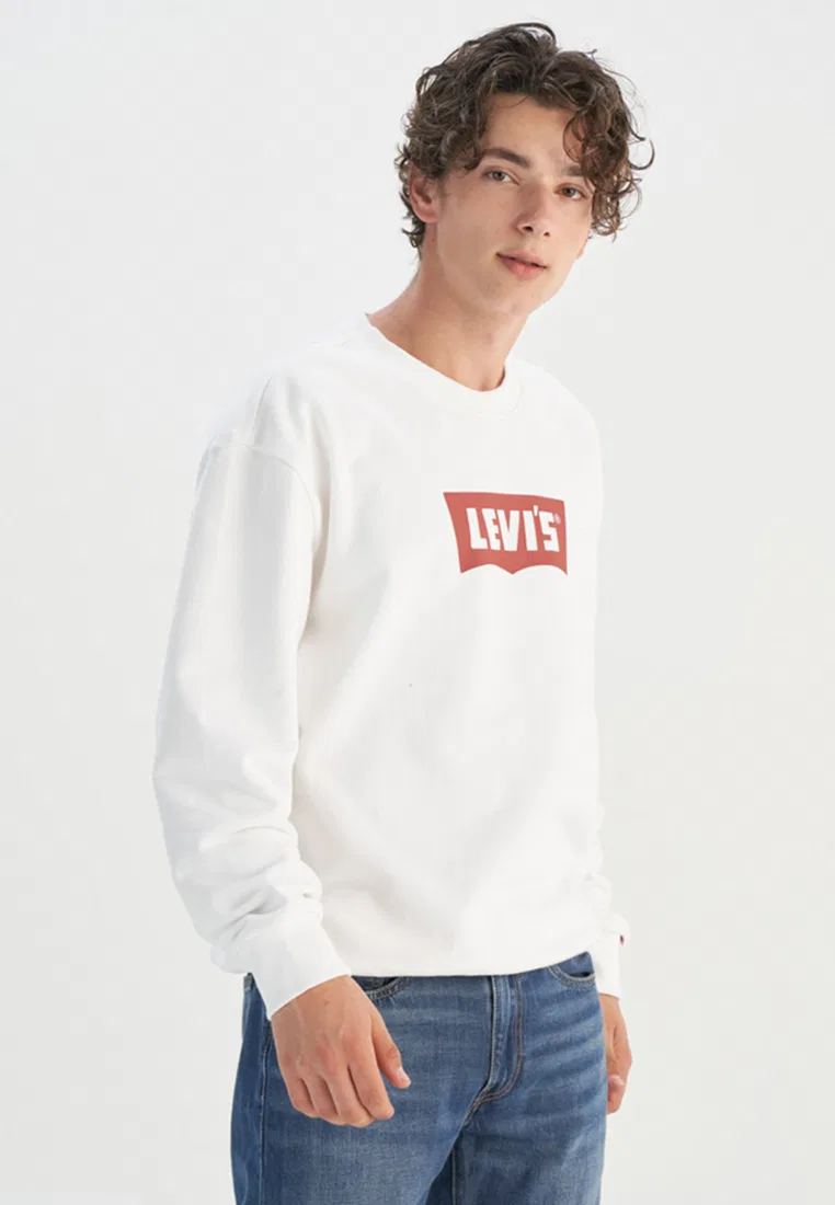 Толстовка, классическая с логотипом, Levi's, белый — фото 3
