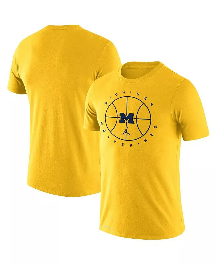 

Мужская футболка Maize Michigan Wolverines Basketball Icon Legend Performance Jordan