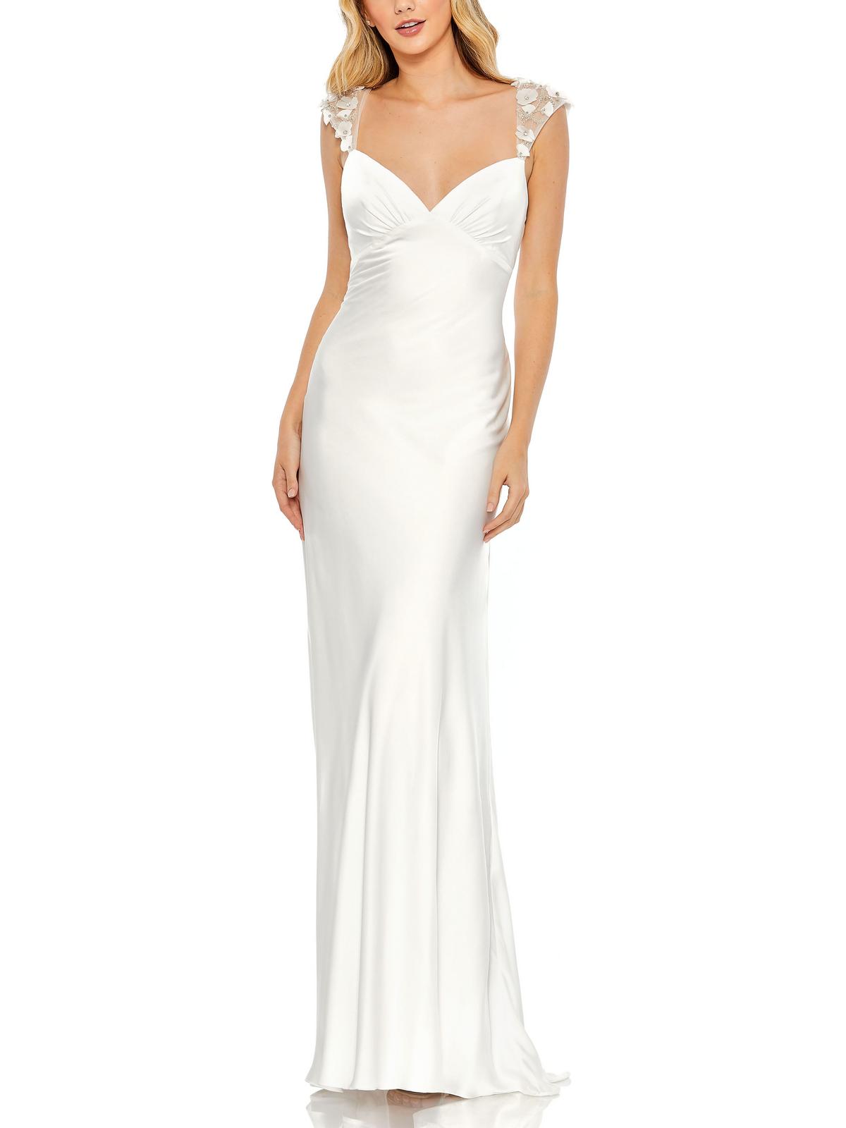 

Женское атласное вечернее платье с отделкой Ieena for Mac Duggal