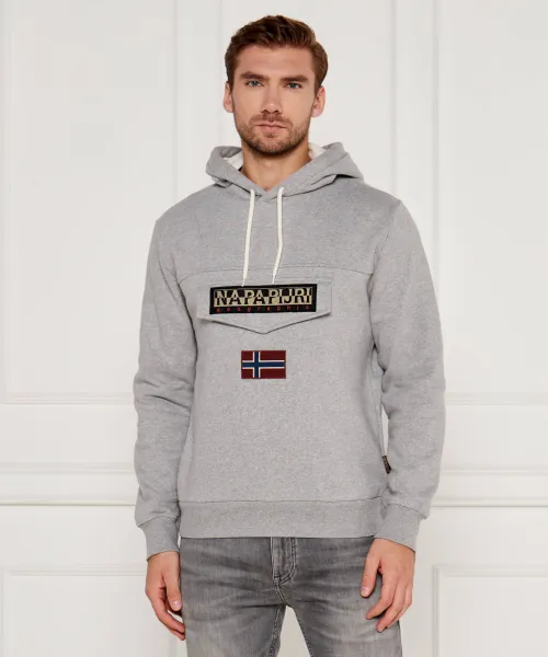 

Бордовая толстовка Regular fit Napapijri, серый
