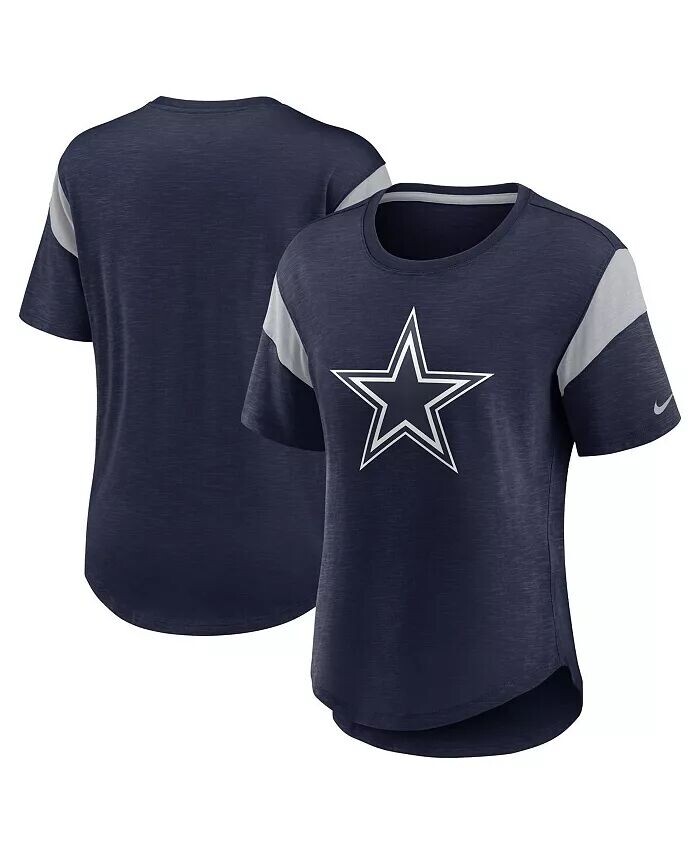 

Женский модный топ с логотипом Heather Navy Dallas Cowboys Nike