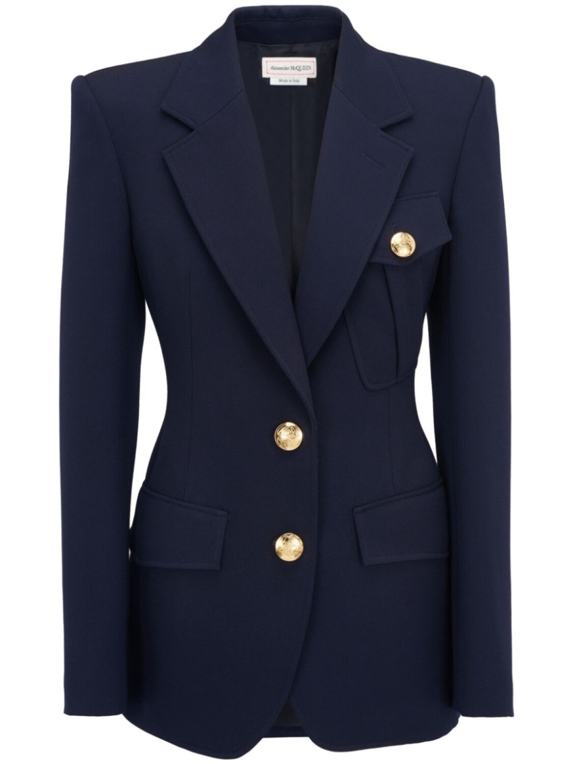 

Alexander McQueen однобортный пиджак Military, синий