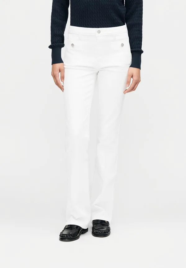Белые джинсы-клеш со средней посадкой Tommy Hilfiger, Optic White