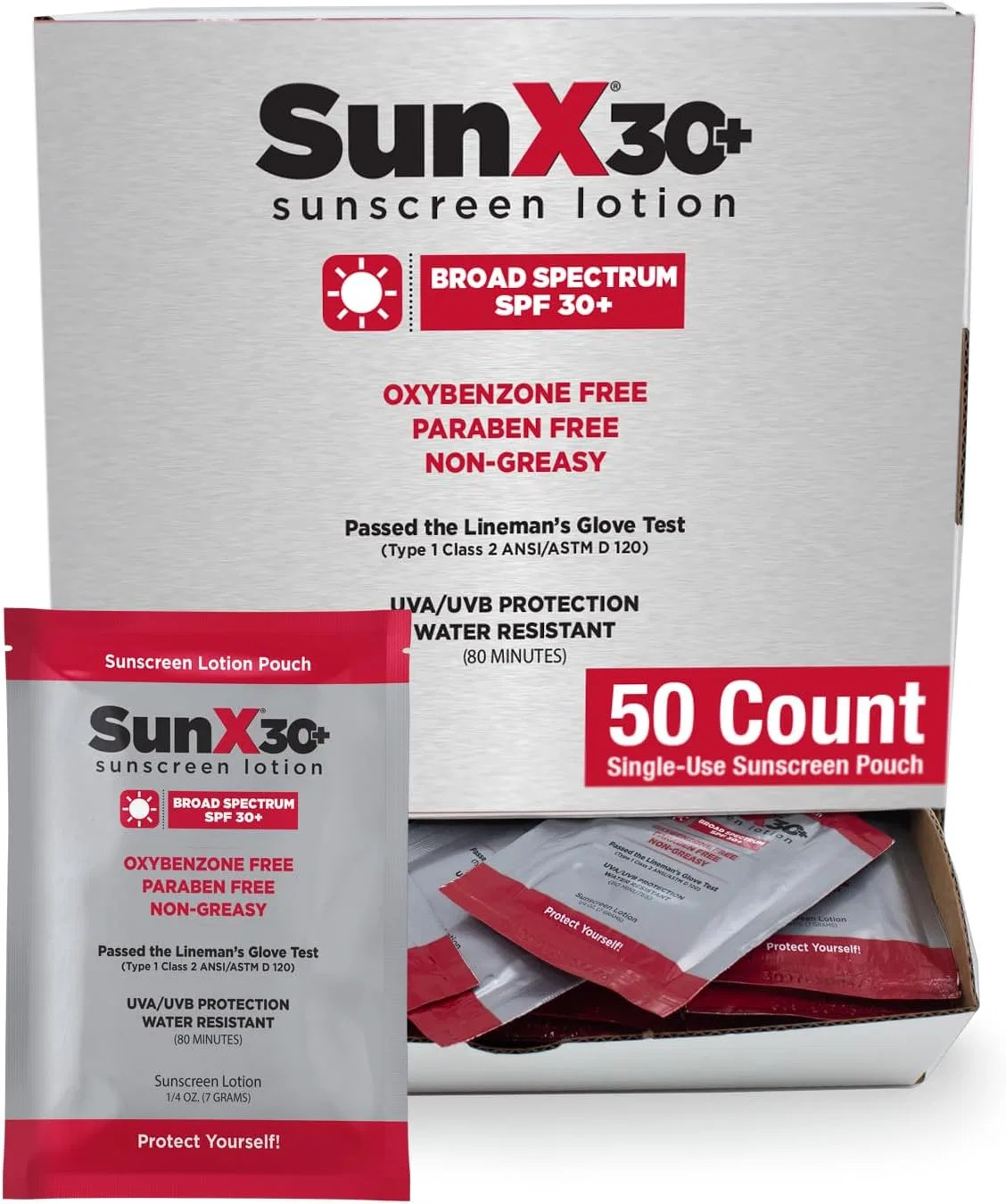 Солнцезащитный крем CoreTex Sun X SPF 30, 50 пакетиков, белый
