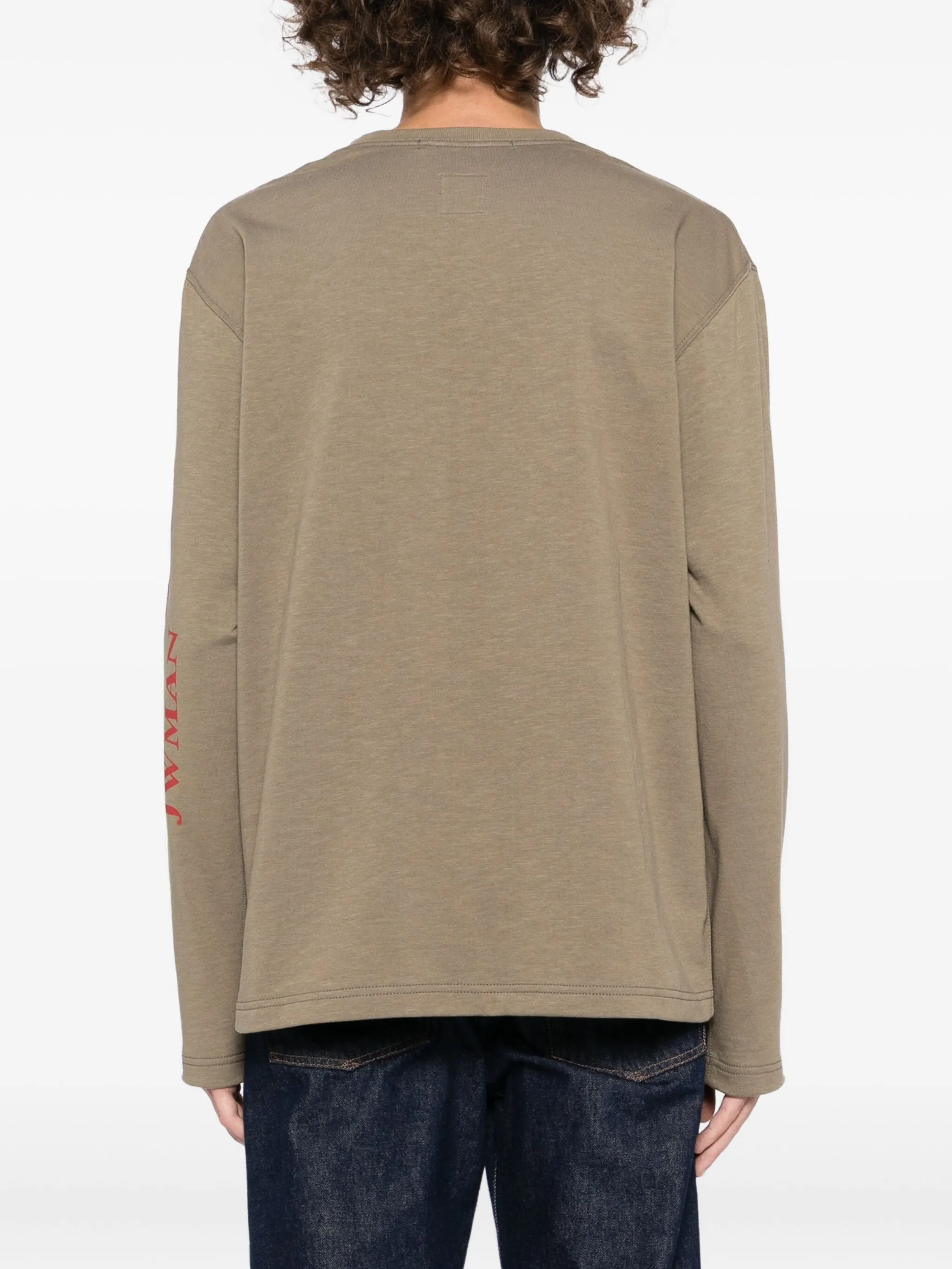 

Футболка с принтом на рукавах Junya Watanabe Man, зеленый